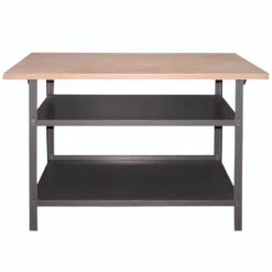 GERMANIA Werkbank Mit Holzplatte Und 2 Einlegeböden