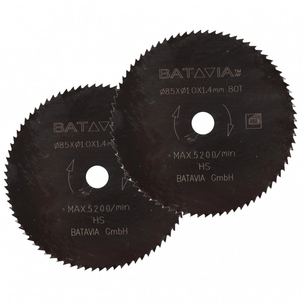 Batavia HSS Sägeblätter 2 Stück 85 X 10 Mm 80 Zähne Für Maxx Saw Sägen 1 Batavia HSS Sägeblätter 2 Stück 85 X 10 Mm 80 Zähne Für Maxx Saw Sägen