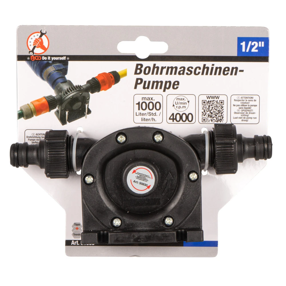 BGS Bohrmaschinen Pumpe 1/2" Anschluß 1000L/h 3 BGS Bohrmaschinen Pumpe 1/2" Anschluß 1000L/h - Image 3