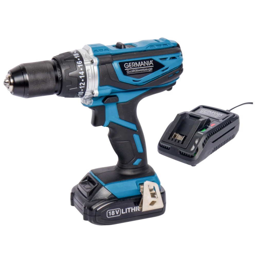 GERMANIA Schlagbohrmaschine 18 Volt Mit Akku Und Ladegerät 1 GERMANIA Schlagbohrmaschine 18 Volt Mit Akku Und Ladegerät