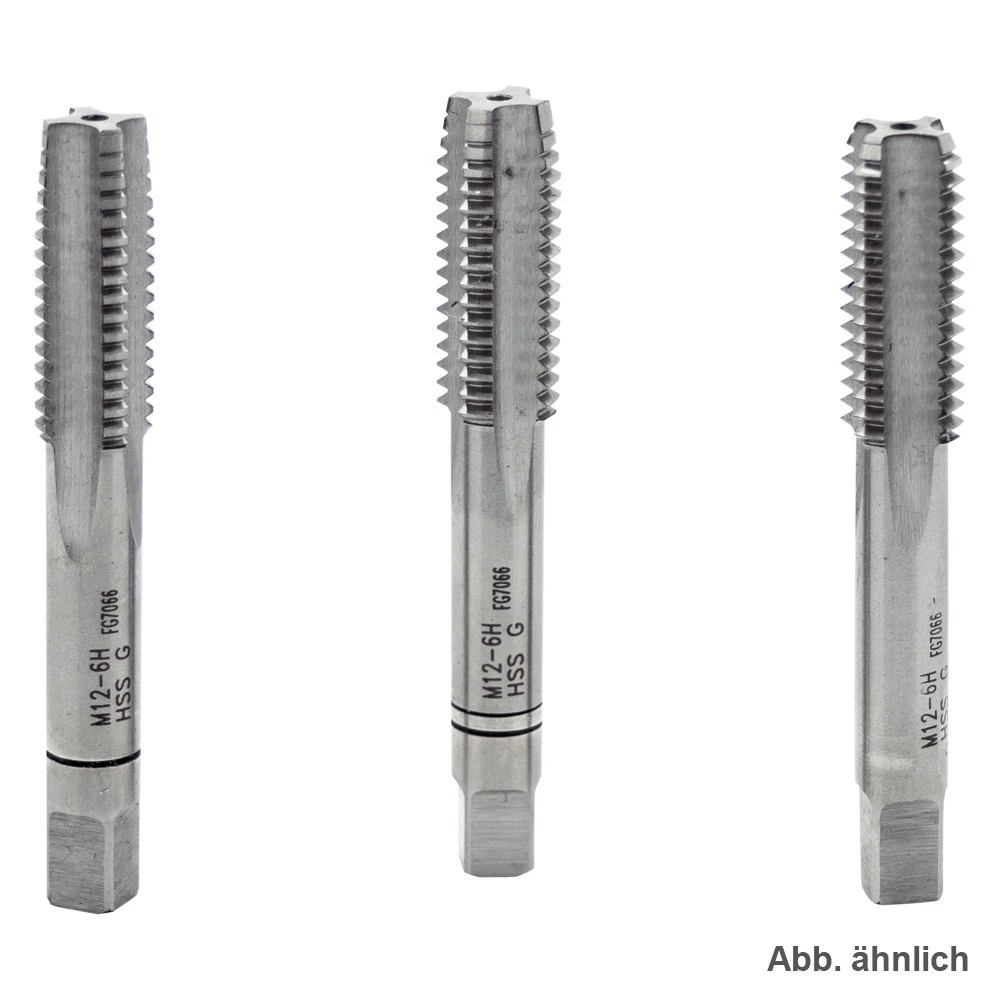Hand-Gewindebohrersatz M12 3-teilig 1 Hand-Gewindebohrersatz M12 3-teilig