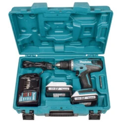 Makita Akkuschrauber DF457DWE 18V Mit 2 X LI-ION Akkus Im Koffer